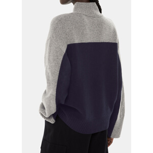Whistles Wool Colour Block Funnel Neck